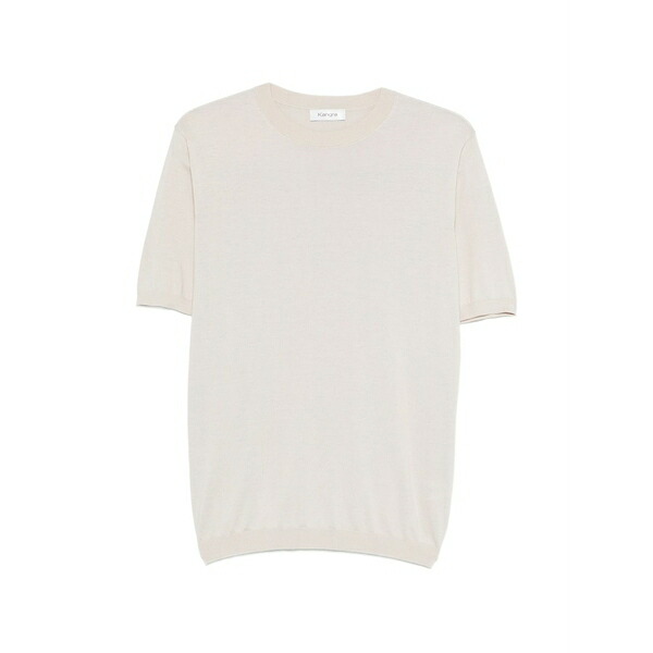 カングラ  メンズ ティーシャツ トップス Crew-neck t-shirt Neutrals