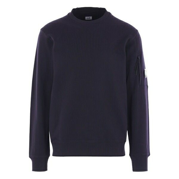 シーピーカンパニー メンズ パーカー・スウェットシャツ アウター Pocket-detail crew-neck sweatshirt Blue