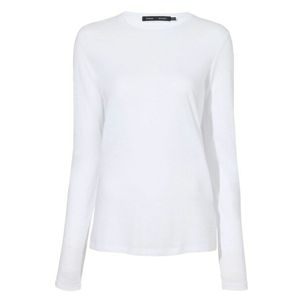 プロエンザショラー レディース ティーシャツ トップス Long-sleeve jersey t-shirt White