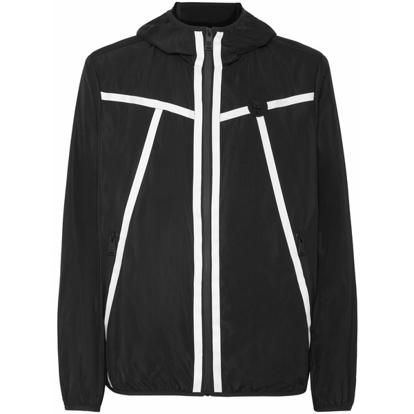飾り気のない運動競技 メンズ 上衣＆上衣 アウター Reflex hooded windbreaker Black