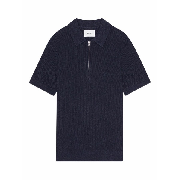 エヌエヌ77 メンズ スポーツシャツ トップス Hansie short-sleeve polo shirt Blue