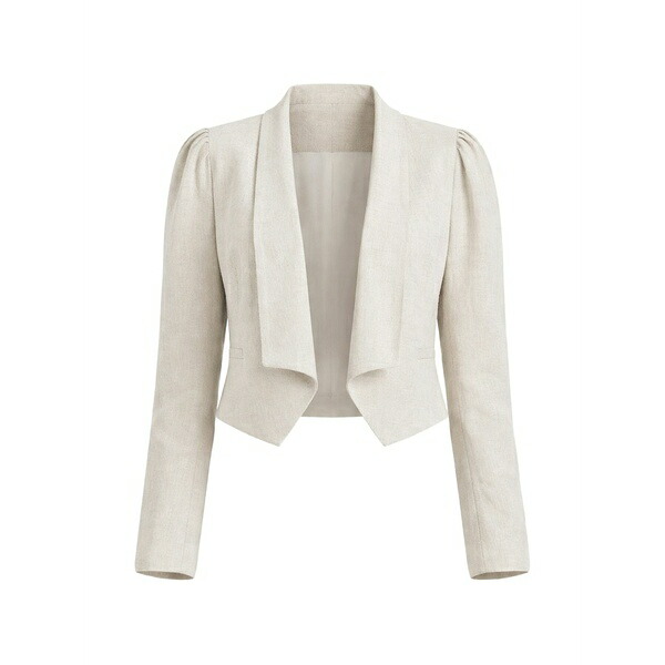 ツイン書き割り レディース 上衣＆上衣 アウター Cropped  blazer Neutrals