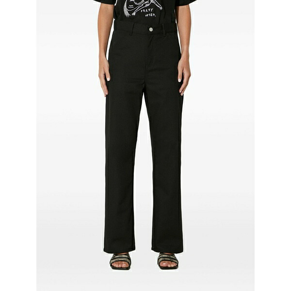 鉄道車両ハート型 レディース 心地よいズボン下 ボトムス Logo trousers Black