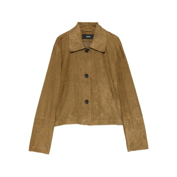 アルマ レディース 上衣＆上衣 アウター Emy button suede jacket Green