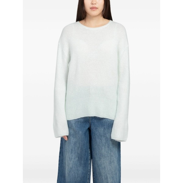 最低限度 レディース 編み物\u0026プルオーバー アウター Calaha ribbed-knit crew-neck sweater Blue