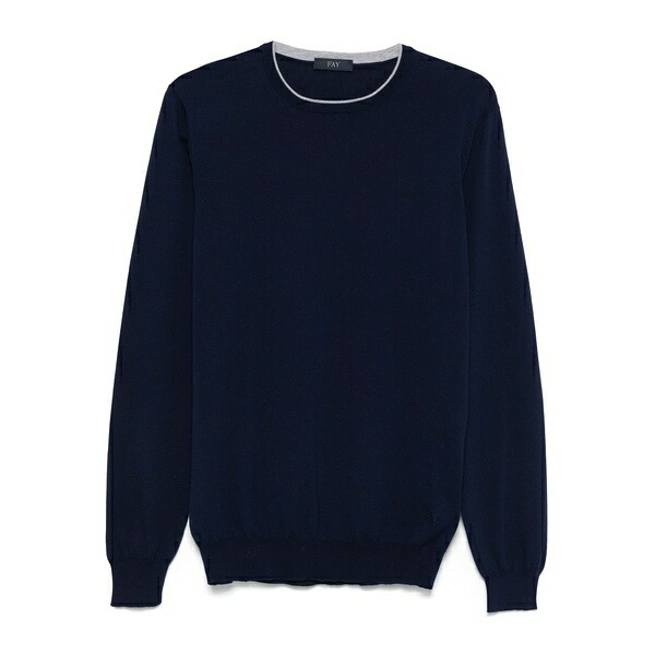 フェイ メンズ ティーシャツ トップス Fine-knit top Blue