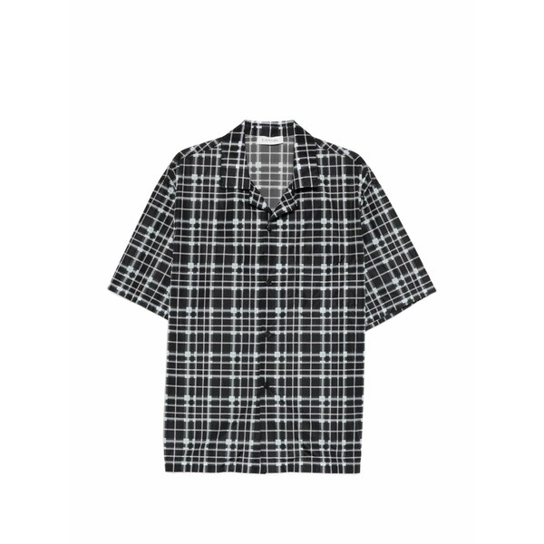 ランバン メンズ プルオーバー トップス Check-pattern shirt Black