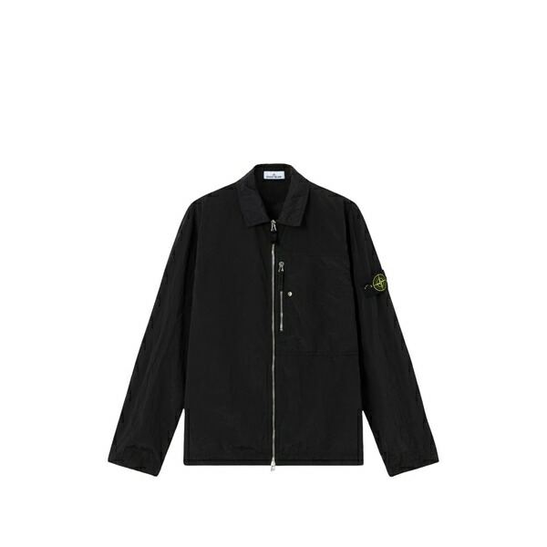 ストーンアイランド メンズ 上衣＆上衣 アウター Zip shirt jacket Black