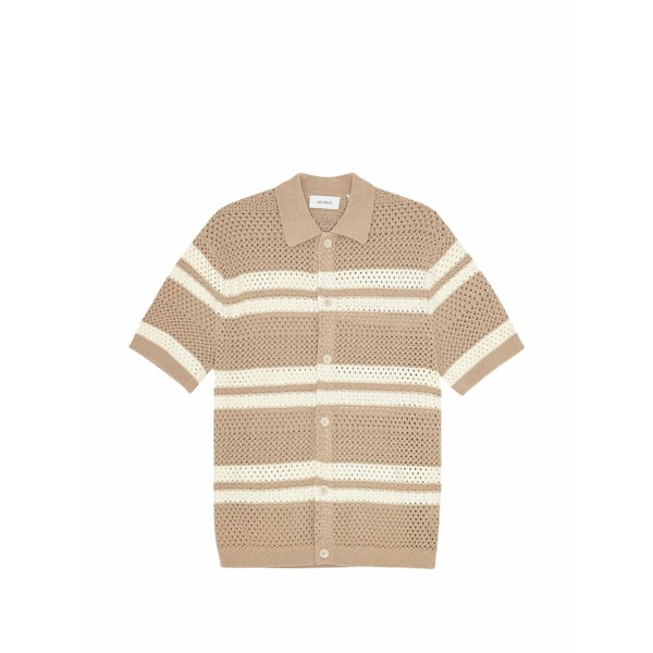 レ ドゥ メンズ ティーシャツ トップス Gianni striped shirt Neutrals