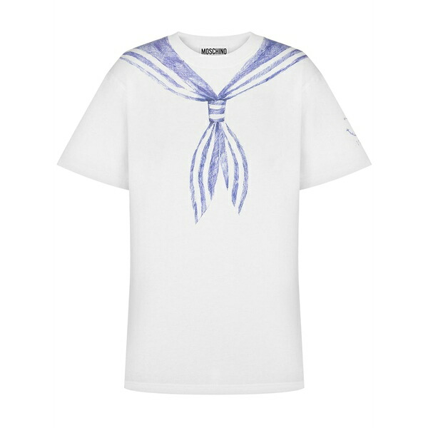 モスキーノ レディース ティーシャツ トップス Sailor-motif t-shirt White