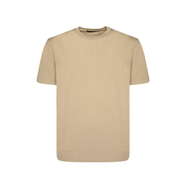 ダニエル フィエゾリ メンズ Tシャツ トップス Crew-neck fine-knit t-shirt Neutrals｜asty