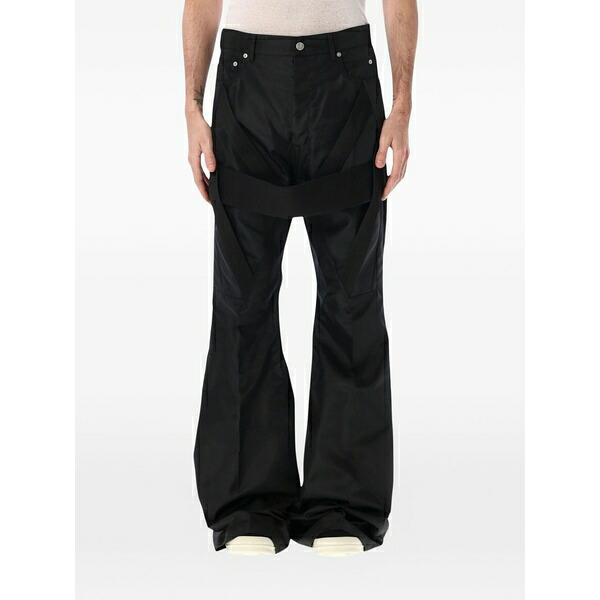 リックオウエンス メンズ 心地よいズボン下 ボトムス Megastrapped geth trousers Black