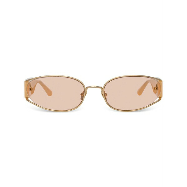 リンダ ファロー メンズ サングラス・アイウェア アクセサリー Shelby cat-eye sunglasses Gold｜asty
