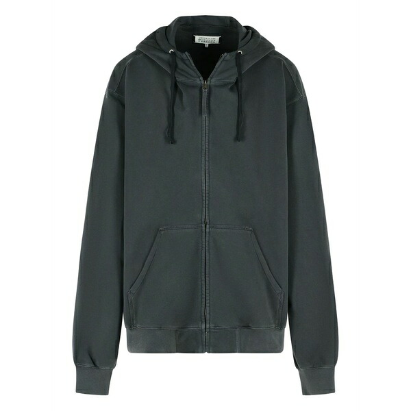 マルタンマルジェラ メンズ パーカー・スウェットシャツ アウター Zip-up drawstring hoodie  Grey