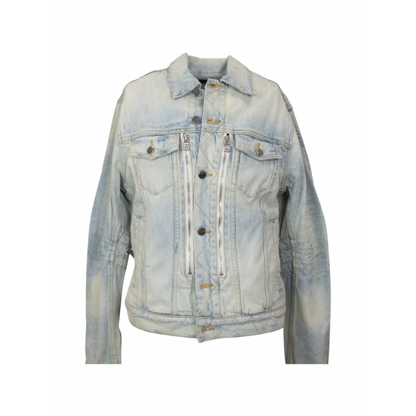 アミリ メンズ 上衣＆上衣 アウター  マクスウェル2 trucker zipped denim jacket Blue