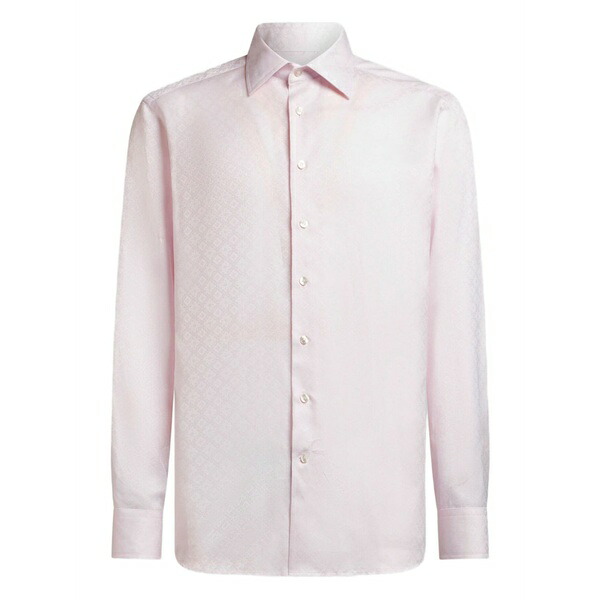 エトロ メンズ シャツ トップス Jacquard-pattern shirt Pink｜asty