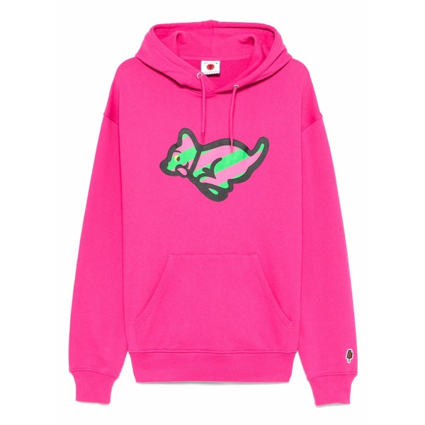 クリーム メンズ パーカー・スウェットシャツ アウター Running puppy hoodie Pink