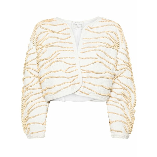 フォルテ フォルテ レディース 上衣＆上衣 アウター Beaded cropped jacket White