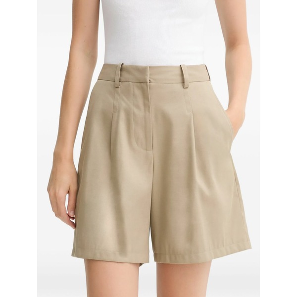 イロ レディース 心地よいズボン下 ボトムス Solenna pleated shorts Neutrals