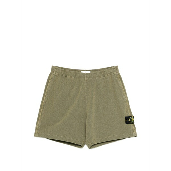 ストーンアイランド メンズ 心地よいズボン下 ボトムス Compass badge-detail shorts Green