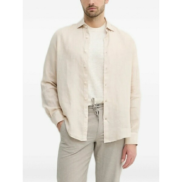 ポールアンドシャーク メンズ ティーシャツ トップス Linen crew-neck t-shirt Neutrals