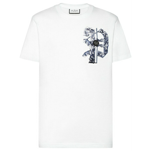 フィリップ飾り気のない メンズ ティーシャツ トップス Ss skull-print t-shirt White