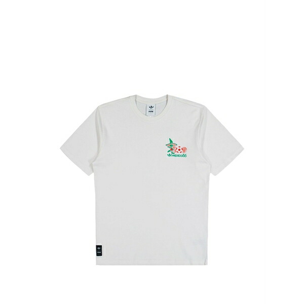 アディダス メンズ ティーシャツ トップス Graphic print crew neck t-shirt White