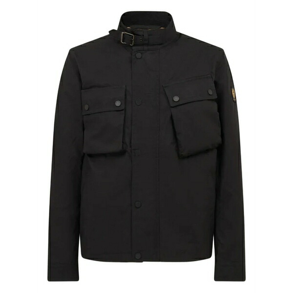 呼びりん原材料 メンズ 上衣＆上衣 アウター Button-fastening flap-pocket jacket Black