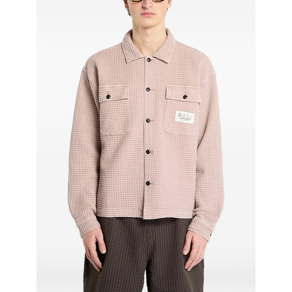 ブレインデッド メンズ プルオーバー トップス Buttoned shirt Pink