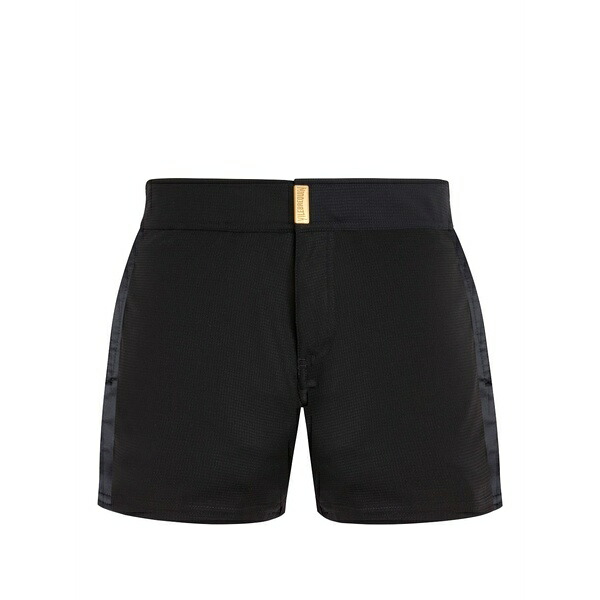 ヴィルブレクイン メンズ 心地好いズボン下 ボトムス Midnight logo-patch swim shorts  Black