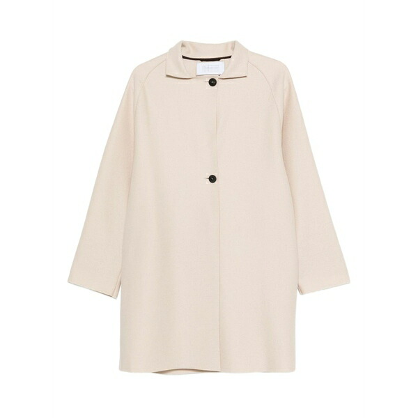 ハリスワーフロンドン レディース 厚地の外套 アウター Raglan-sleeve button coat Neutrals