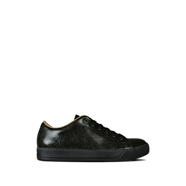 ランバン メンズ スニーカー シューズ Dbb1 crackled-effect leather sneakers Black｜asty