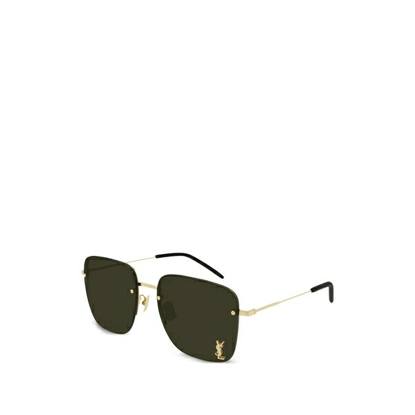 サンローラン アイウェア レディース サングラス&アイウェア アクセサリー Logo square-frame sunglasses Gold|asty