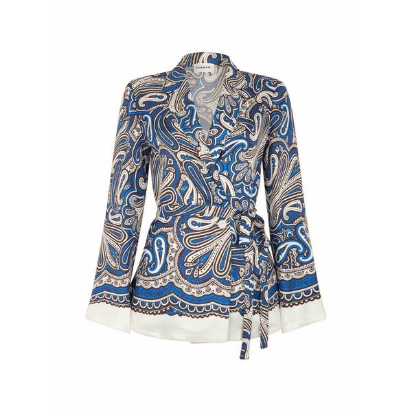 パロッシュ レディース 上衣＆上衣 アウター Paisley-print tie-waist blazer Blue