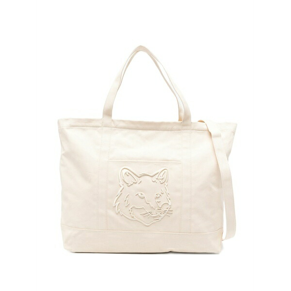 棲み家 狐狸 メンズ トートバッグ 御徒面子 Xl fox-log tote bag Neutrals
