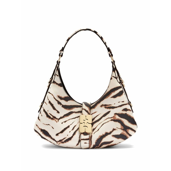 ガニー レディース ショルダーバッグ 御徒面子 Small kat zebra-print shoulder bag Neutrals
