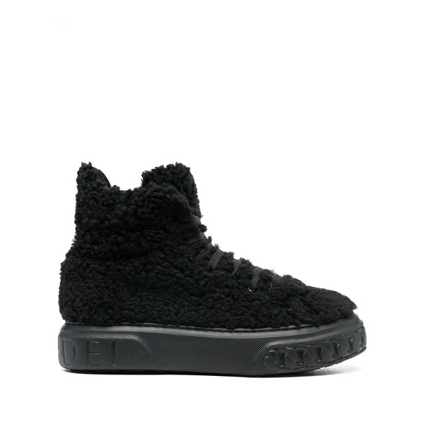 カサディ レディース ブーツ シューズ Ecosheep lace-up combat boots Black｜asty