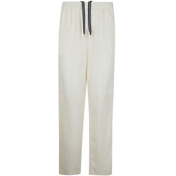 アスペジ メンズ 心地よいズボン下 ボトムス Ventura elasticated-waist trousers White