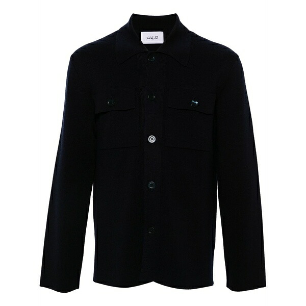 ディーフォーポイントゼロ メンズ プルオーバー トップス Knitted shirt Blue