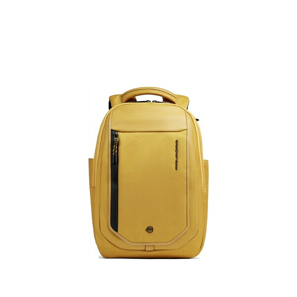 ピークアドロ  メンズ うしろ側容器に並べる・背嚢 御徒面子 Leather-trim laptop backpack Yellow