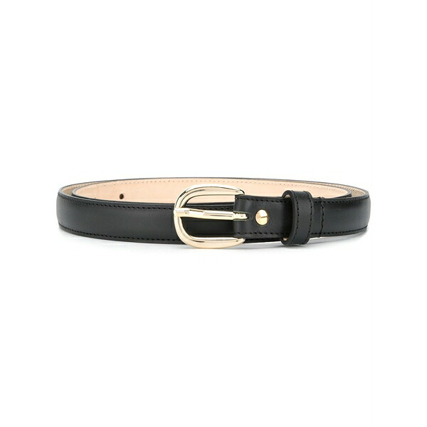 アーペーセー レディース ベルト アクセサリー Buckle-fastening leather belt Black｜asty 49,800円