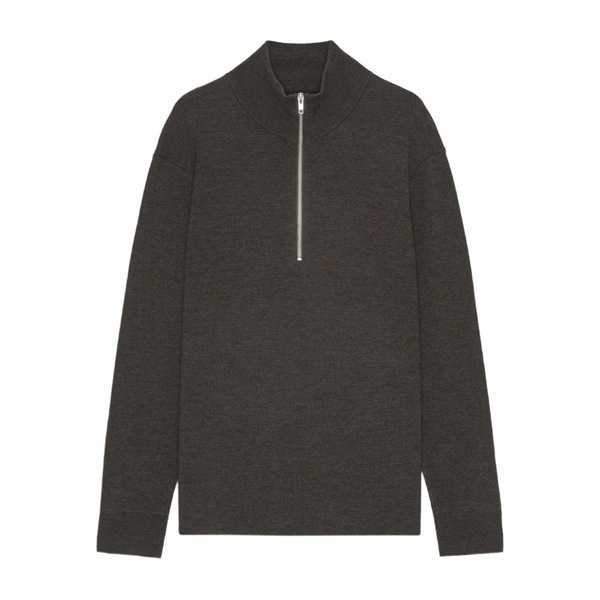 エヌエヌ77 メンズ パーカー・スウェットシャツ アウター High-neck zip sweatshirt Brown