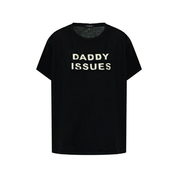 アールサーティーン レディース Tシャツ トップス Slogan-motif t-shirt Black｜asty
