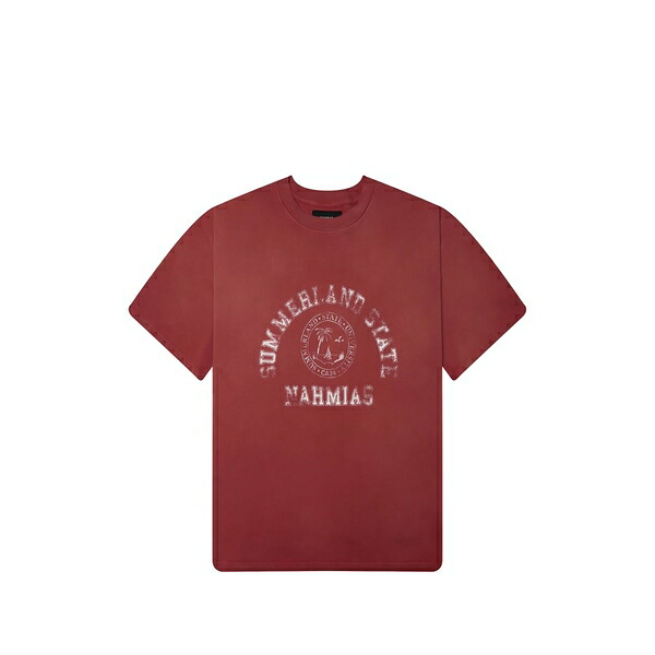 ナミアス メンズ Tシャツ トップス Summerland state t-shirt Red｜asty