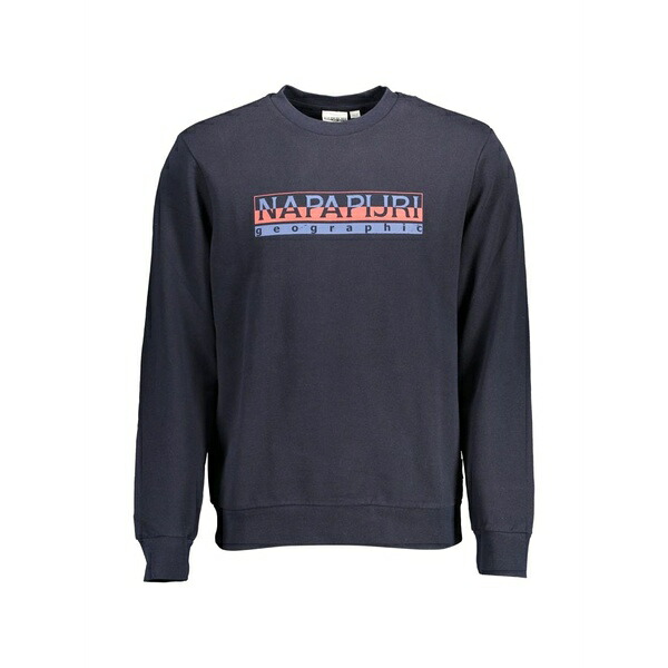 ナパピリ メンズ パーカー・スウェットシャツ アウター Logo-print crew-neck sweater Blue