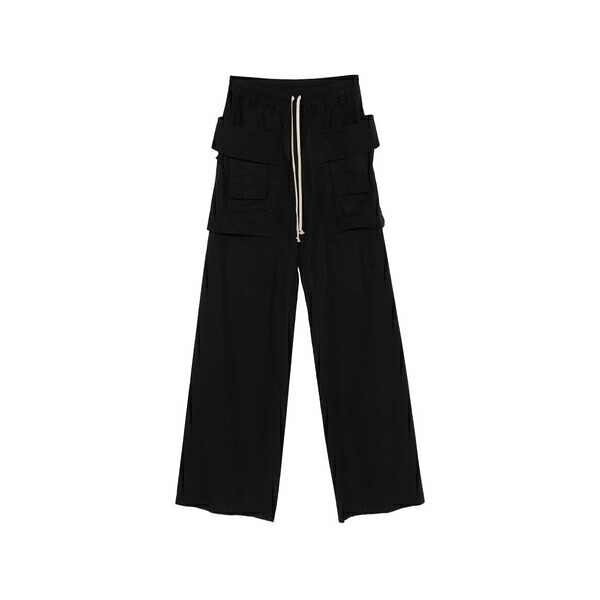 リックオウエンス メンズ 心地よいズボン下 ボトムス Drawstring cotton trousers Black