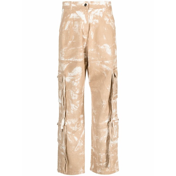 アンドレダモ レディース 心地よいズボン下 ボトムス Faded-print cargo trousers Neutrals