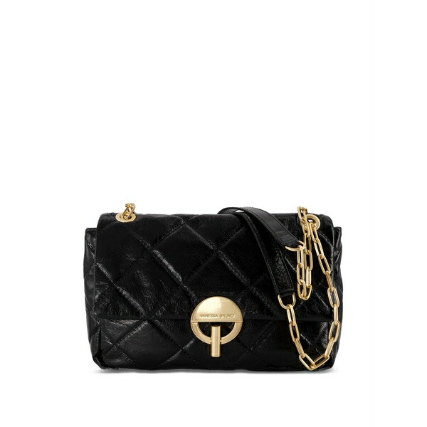 ヴァネッサ ブリューノ レディース ショルダーバッグ 御徒面子 Large moon shoulder bag Black