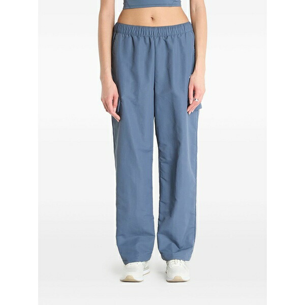 北の方人間の顔 レディース 心地よいズボン下 ボトムス Logo-print cargo pants Blue