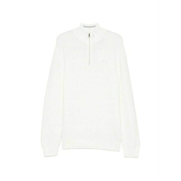 ガント メンズ 編み物\u0026スウェーター アウター Quarter-zip ribbed-knit sweater Neutrals